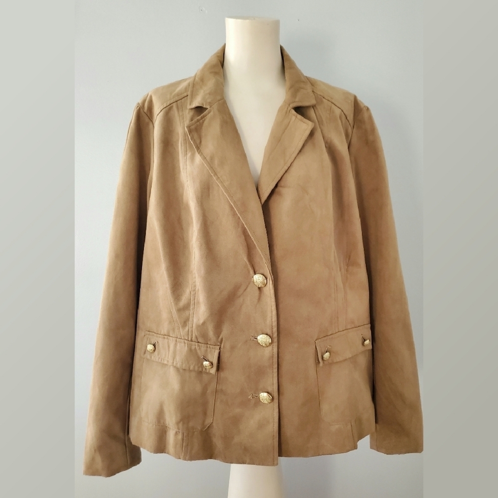 Hot in Hollywood Taupe Jacket/ Blazer Boxy Classic Plus Size 2X